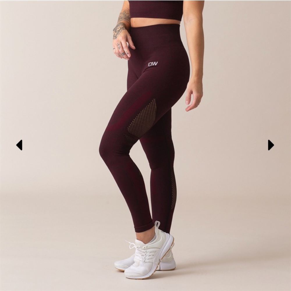 ICANIWILL Burgundy Melange Leggings